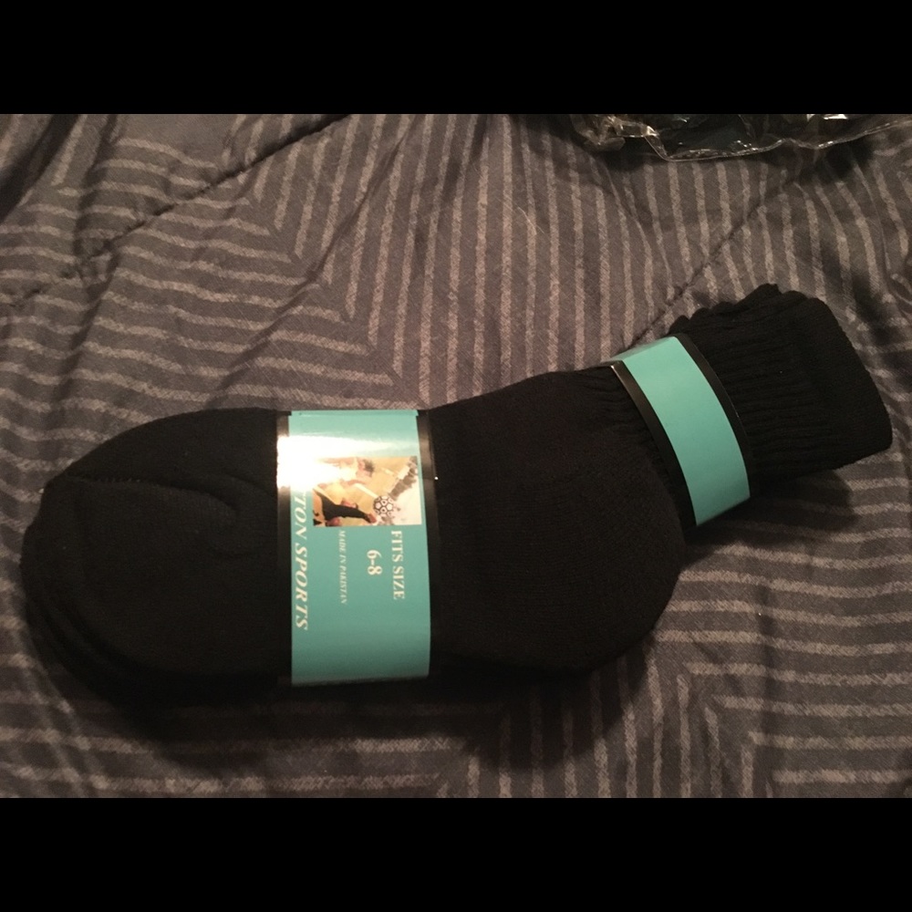 Mens Cotton Black Sports Socks